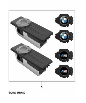 Projektory do drzwi BMW, LED 3 generacja 68 mm