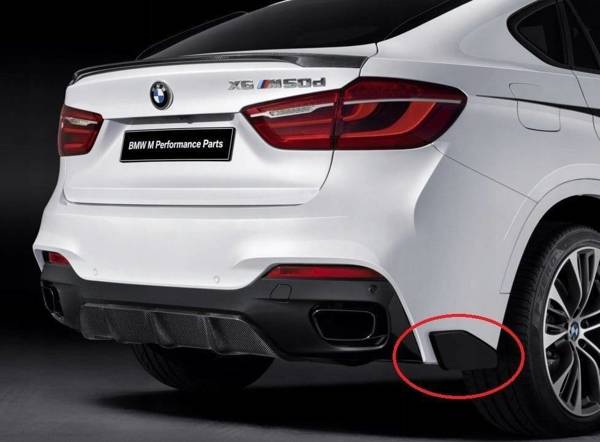 Winglety tylne BMW X6 F16 M Performance czarne